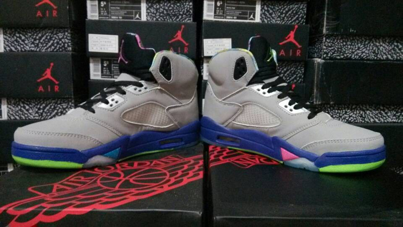 Air Jordan 5 Women Shoes White/Blue/Green Online
